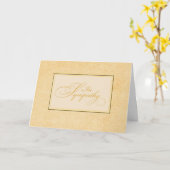 In Beileid-Geschäftsschrift Karte (Gelbe Blume)