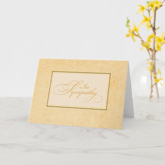 In Beileid-Geschäftsschrift Karte (Gelbe Blume)