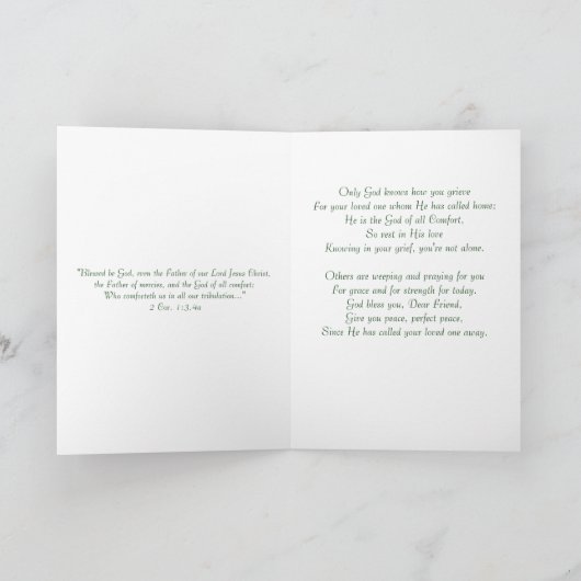 In Beileid Karte (Innenseite)