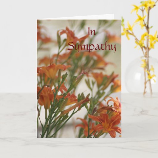 In Beileid Karte (Gelbe Blume)