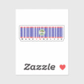 In Belize hergestellter Barcode-Flagge Aufkleber (Blatt)