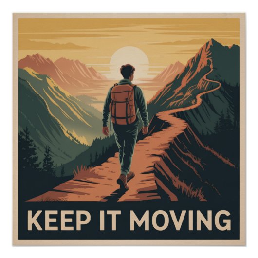 In Bewegung bleiben Poster (Vorderseite)
