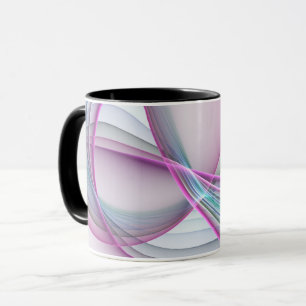 In Bewegung, moderne abstrakte farbenfrohe Fraktal Tasse