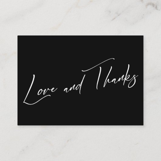 In Bezug auf Geschenke Handwriting Black and White Begleitkarte (Rückseite)