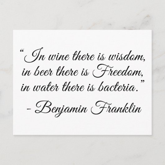 In Bier gibt es Freiheit! Postkarte (Vorderseite)