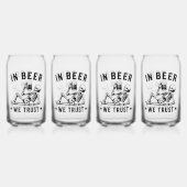 In Bier we trust chiling skeleton Beer Pong Dosenglas (Hinten)