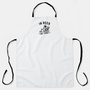 In Bier we trust chillin' Skelett Beer Pong Schürze