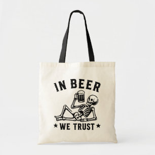 In Bier we trust chillin' Skelett Beer Pong Tragetasche