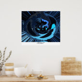 In blau verworren poster (Küche)