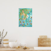 In Blau von Diana S Martin Poster (Küche)