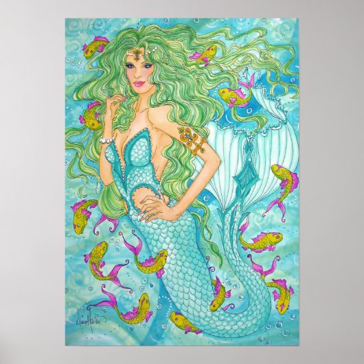 In Blau von Diana S Martin Poster (Vorne)