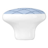 In blauem Keramik-Knochenstützen eingefasst Keramikknauf (Seitenansicht)