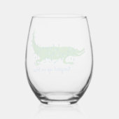 In blauem, stemless-Glass geknallt Weinglas Ohne Stiel (Rückseite)