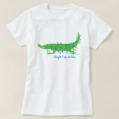 In blauem T - Shirt verworren (Design vorne)