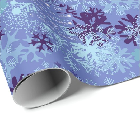 In Bleak im Winter Weihnachten Carol Indigo Geschenkpapier (Rolleneckpunkt)