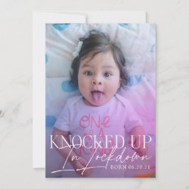 In Blockdown-Meldung COVID-Geburtsankündigung gekn Ankündigung