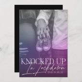 In Blockdown-Meldung COVID-Geburtsankündigung gekn Ankündigung (Vorne/Hinten)