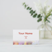 In Bloom Business Card Visitenkarte (Stehend Vorderseite)