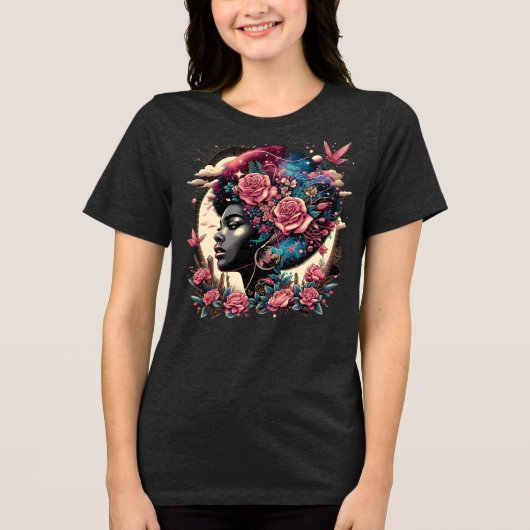 In Bloom gekrönt Tri-Blend Shirt (Vorderseite)
