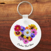 In Bloom - Heart Shaped floral Bouquet Schlüsselanhänger (Rückseite)