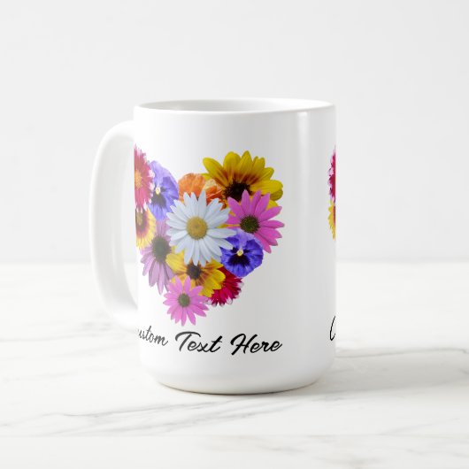 In Bloom - Herz geformt Bouquet Kaffeetasse (Vorderseite Links)