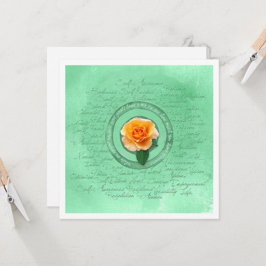 In Bloom Karte (Vorderseite/Rückseite Beispiel)