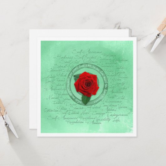 In Bloom Karte (Vorderseite/Rückseite Beispiel)