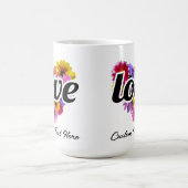 In Bloom - Liebe Herz geformt Blumenstrauß Kaffeetasse (Mittel)