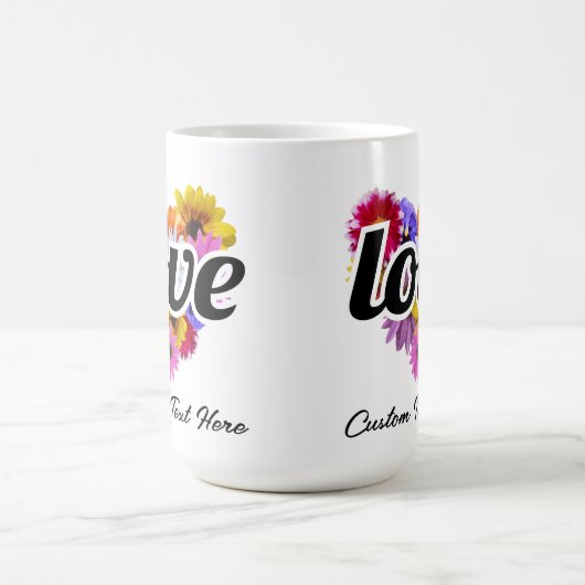 In Bloom - Liebe Herz geformt Blumenstrauß Kaffeetasse (Mittel)