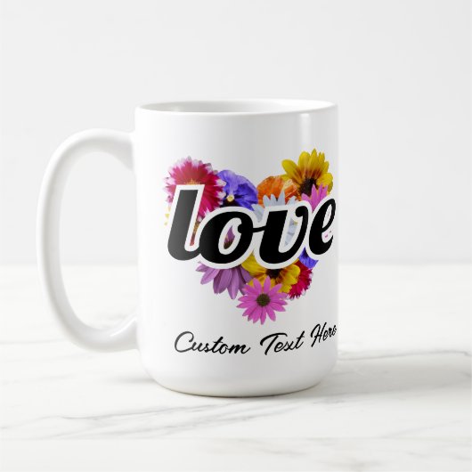 In Bloom - Liebe Herz geformt Blumenstrauß Kaffeetasse (Links)