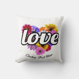 In Bloom - Liebe Herz geformt Blumenstrauß Kissen