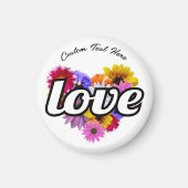 In Bloom - Liebe Herz geformt Blumenstrauß Magnet (Vorne)