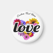 In Bloom - Liebe Herz geformt Blumenstrauß Magnet (Vorne)