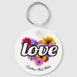 In Bloom - Liebe Herz geformt Blumenstrauß Schlüsselanhänger