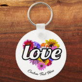 In Bloom - Liebe Herz geformt Blumenstrauß Schlüsselanhänger (Vorderseite)