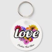 In Bloom - Liebe Herz geformt Blumenstrauß Schlüsselanhänger (Rückseite)