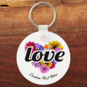 In Bloom - Liebe Herz geformt Blumenstrauß Schlüsselanhänger (Rückseite)