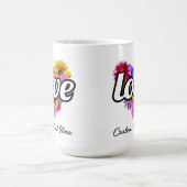 In Bloom - Liebe mit herz geformtem Bouquet Kaffeetasse (Mittel)