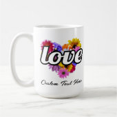 In Bloom - Liebe mit herz geformtem Bouquet Kaffeetasse (Links)