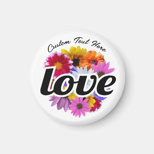 In Bloom - Liebe mit Round Floral Bouquet Magnet (Vorne)