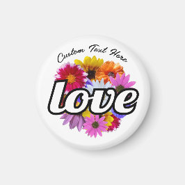 In Bloom - Liebe mit Round Floral Bouquet Magnet