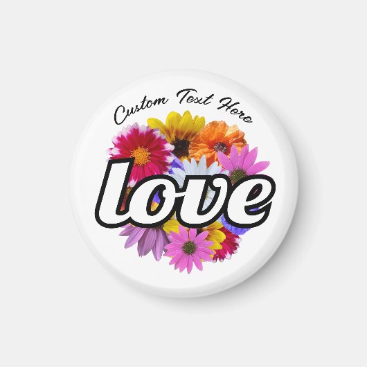 In Bloom - Liebe mit Round Floral Bouquet Magnet (Vorne)