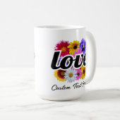 In Bloom - Liebe mit Square Floral Bouquet Kaffeetasse (VorderseiteRechts)
