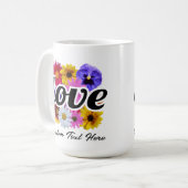 In Bloom - Liebe mit Square Floral Bouquet Kaffeetasse (Vorderseite Links)
