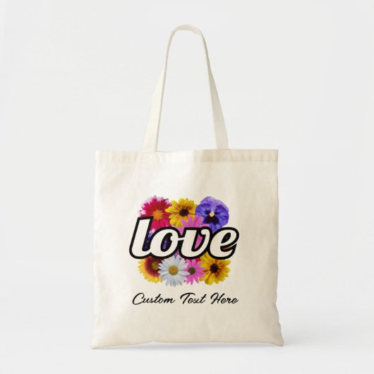 In Bloom - Liebe mit Square Floral Bouquet Tragetasche (Vorne)