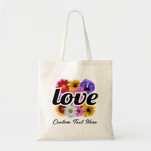 In Bloom - Liebe mit Square Floral Bouquet Tragetasche (Vorne)