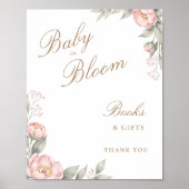 In Bloom Mädchen Enthüllung Baby Shower Bücher & G Poster (Vorne)