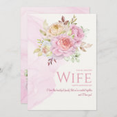 In Bloom Muttertagskarte für Ehefrau Einladung (Vorne/Hinten)