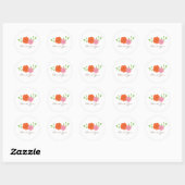 In Bloom Orange Pink Danke Stickers (Blatt)