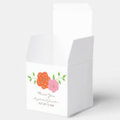 In Bloom Orange Pink Floral Gefälligkeitsboxen Geschenkschachtel (Geöffnet)
